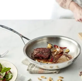 3 poêles en Inox Demeyere 